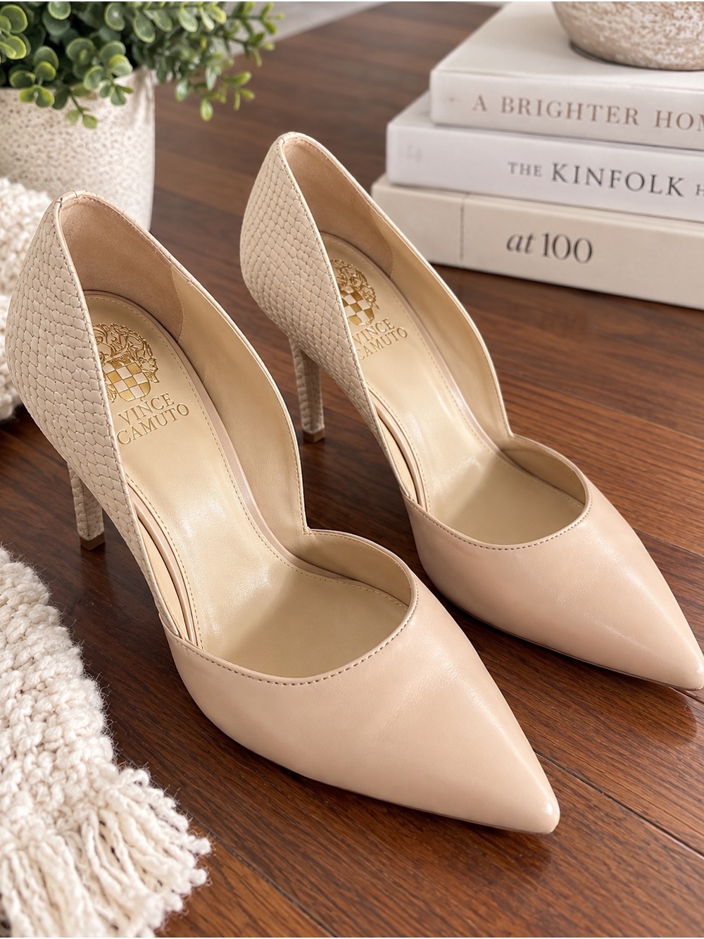 Vince Camuto Beige Pointed-Toe High Heels, size 9
